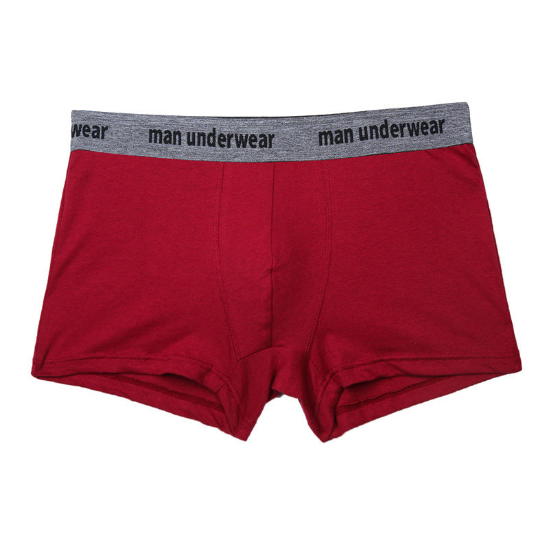 Enkla enfärgade bomullsunderkläder boxershorts för män