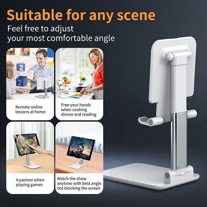 Cell Phone Stand Desktop Holder Tablet Stand Mount Mobile Phone Desktop Tablet Holder Table Cell Foldable Extend Support Desk Mobile Phone Holder Stand