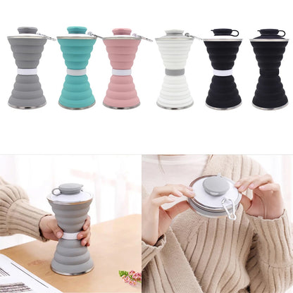 Bouteille d'eau en Silicone de 500ML, pliable, anti-fuite, Portable, pour sport, voyage, voyage en plein air, salle de sport, randonnée, Gadgets de cuisine réutilisables