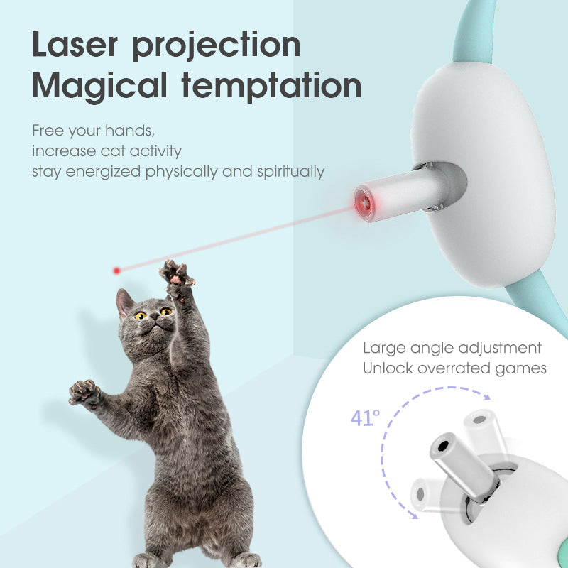 Jouet automatique pour chat, Laser intelligent, collier pour chat, chargeur USB électrique, jouets amusants pour chaton, entraînement interactif, articles pour animaux de compagnie