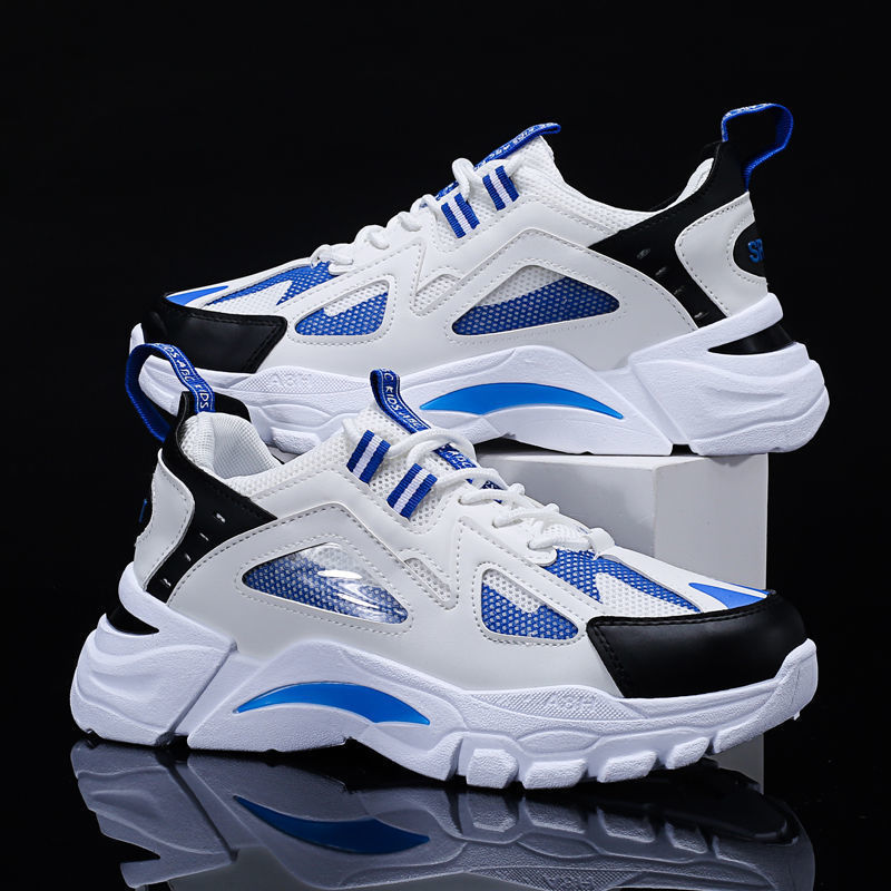 Baskets blanches hommes chaussures de course de marche antidérapantes sport