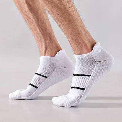 Chaussettes de sport à bas de serviette pour hommes, couleur unie