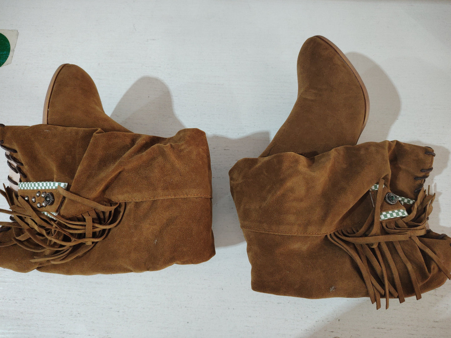 Frosted high-tube fringed women's boots