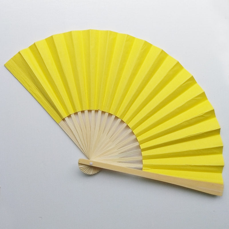 Holiday Relaxation: Customizable Color Plain Paper Fans