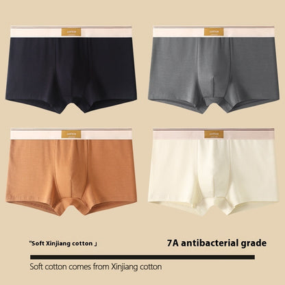 Men's Cotton Antibacterial Boxers Breathable Underwear