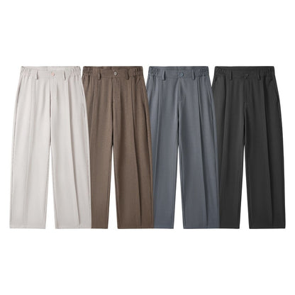 Loose Casual Suit Pants Versatile Straight Draping Effect Trousers