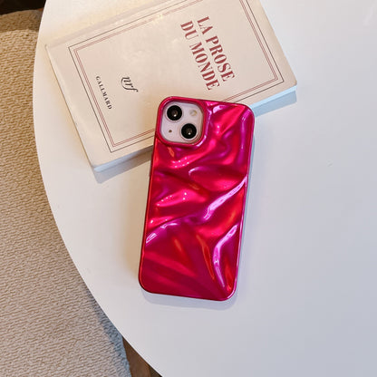 Electroplating Three-dimensional Pleated Phone Case