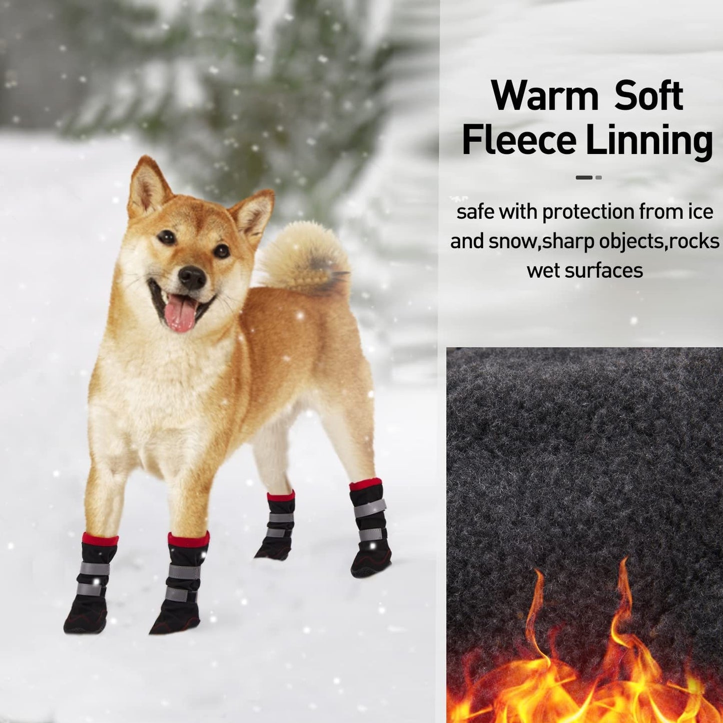 Autumn And Winter Plush Warm Pet Shoes