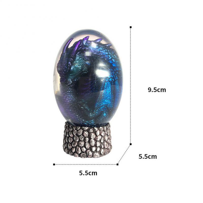 LED Lava Drage ägg Dekor Dinosaur ägg staty Resin Dragon ägg kristall Mineral Gemstone Reiki Hem Inredning