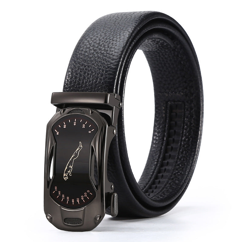 Men's Automatic Leather Buckle Business Belt - Professional Efficiency