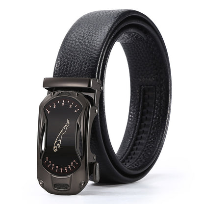 Men's Automatic Leather Buckle Business Belt - Professional Efficiency