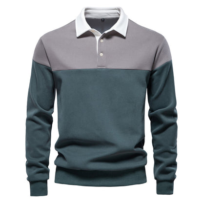 Men's Casual Long-sleeved Polo Collar Sweater