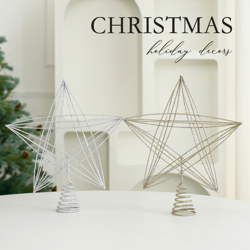 Eight Awn Star Champagne Christmas Decoration Ornaments