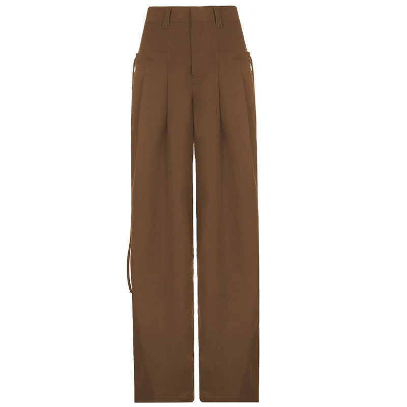 Retro Street Low Waist Hot Girl Loose Wide Leg Pants