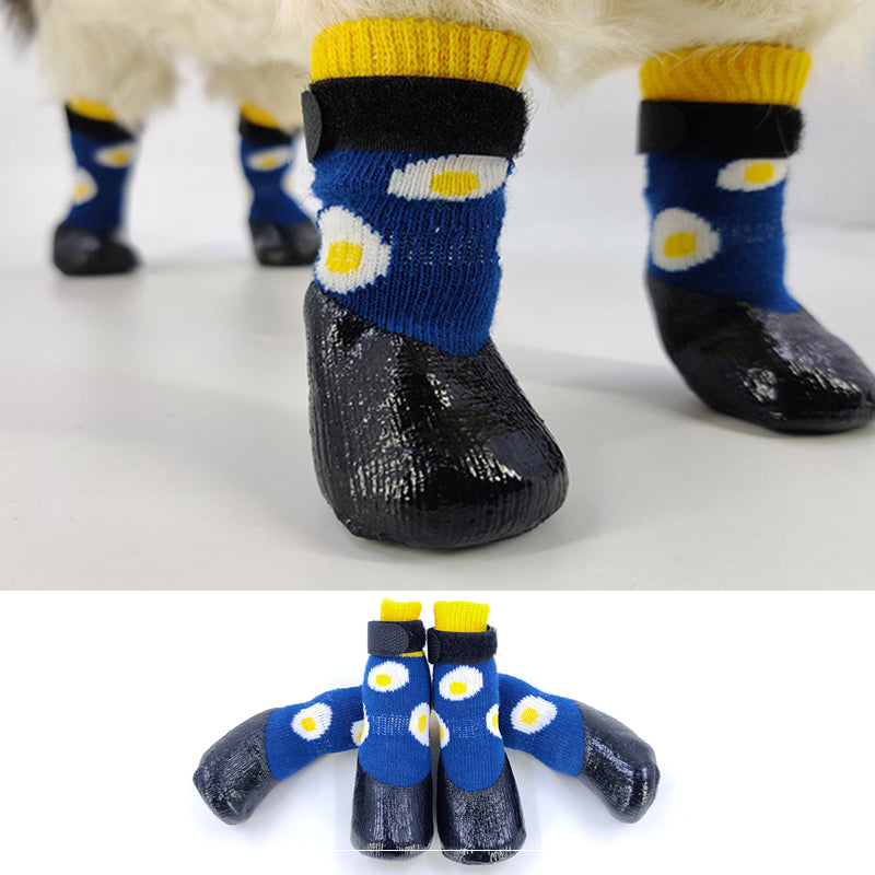 Chaussettes pour chiens, chaussures à semelles souples, anti-rayures et imperméables