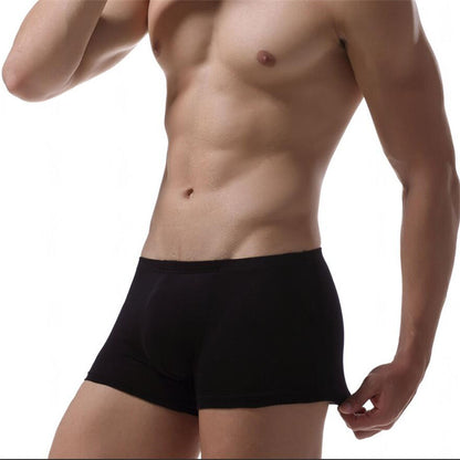 Men's Boxer Cotton Breathable Mid Waist Big Boxer Underwear