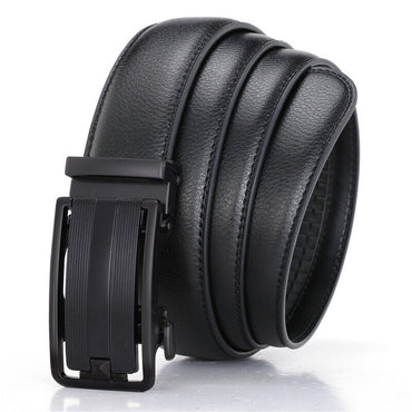 Microfiber Leather Mens Ratchet Belt Belts For Men Adjustable Automatic Buckle