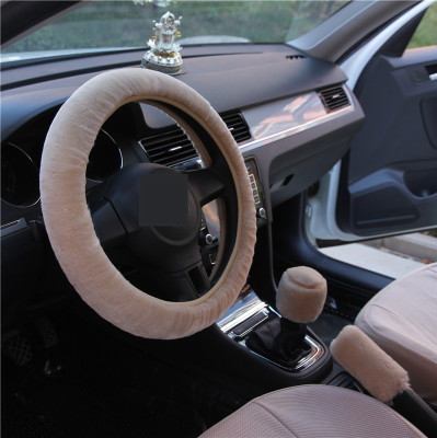 Winter Wool Car Cover Plush Steering Wheel Cover