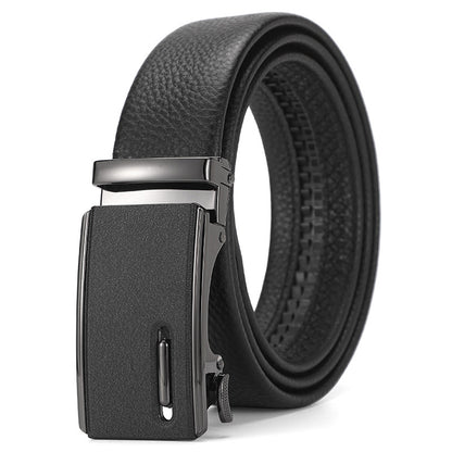 Men's Genuine Leather Automatic Pure Leather Belt - Authentic Confidence
