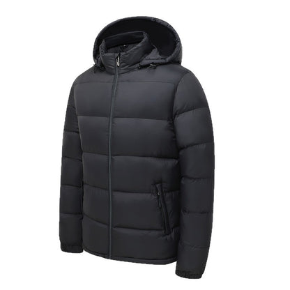 Hooded Cotton Jacket Men's Warm Quilted Jacket