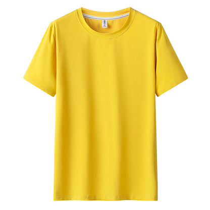 Men Short Sleeved Round Neck Solid Color Clothes