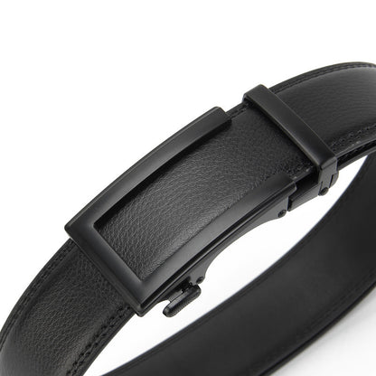 Men's Two-Layer Cowhide Leather Automatic Buckle Business Casual Belt - Superior Construction