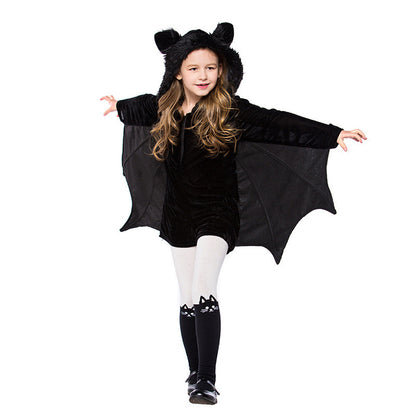 Costume d'Halloween pour enfants Costumes de cosplay chauve-souris noire