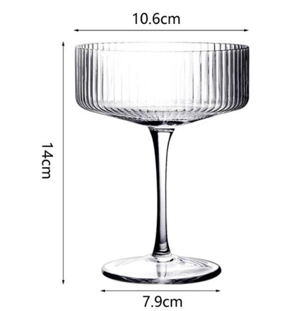 Light Luxury Vertical Striped Cocktail Glass