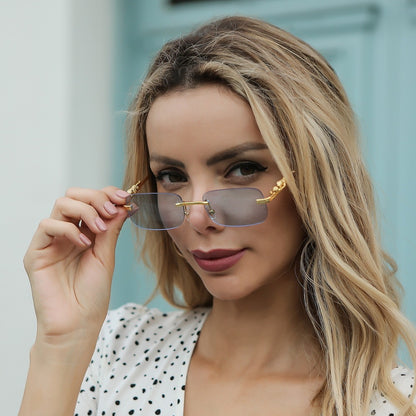 Retro Leopard Head Metal Sunglasses Cross-border Glasses