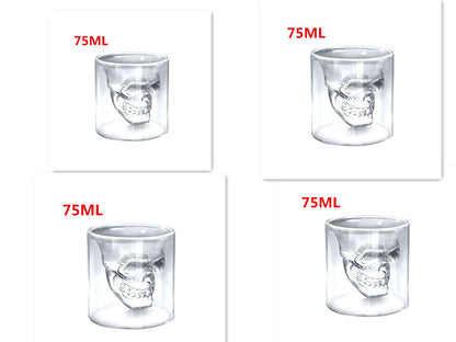 Kreativ kristall skall mugg - glas dubbel - glas skall - glas - glas - skall - skall - glas