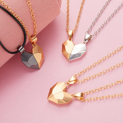 Collier magnétique créatif amour coeur brisé hommes et femmes