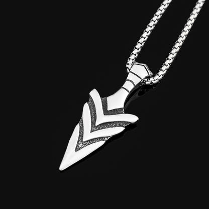 Triangle Spear Stainless Steel Necklace For Men
