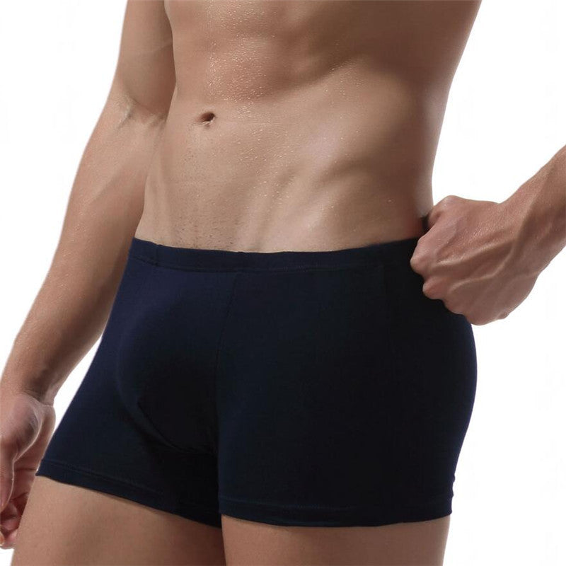 Men's Boxer Cotton Breathable Mid Waist Big Boxer Underwear