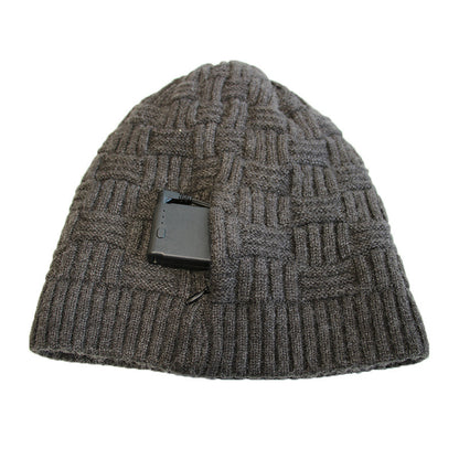 Unisex Fleece Hat Winter Warm Hat USB Uppladdningsbar elvärme hatt för utomhus klättring Ridning Fiske Vandring Tillbehör