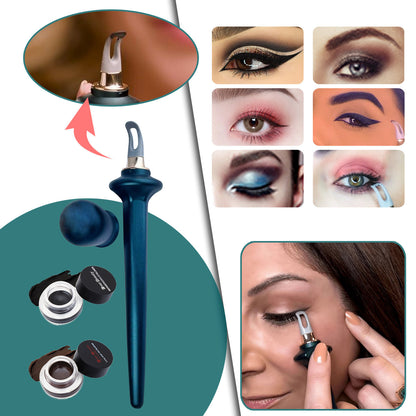 No-Skip Eyeliner Återanvändbar Silicon Eyeliner Guide Verktyg Eyeliner Gel Pencil Sett