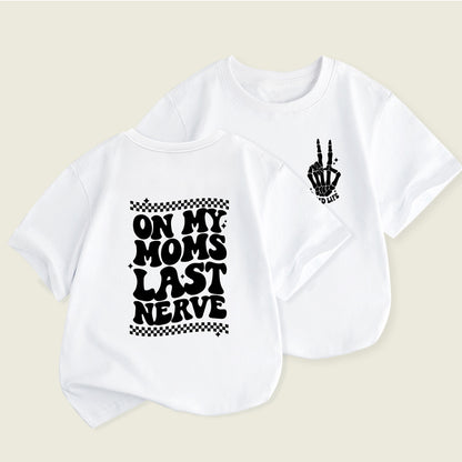 Letter Print Casual Round Neck Children T-shirt