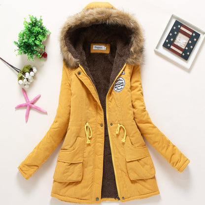 Veste d'hiver à capuche pour femmes, manteaux chauds à la mode pour dames, hauts