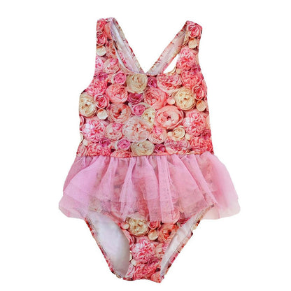 Maillot de bain une pièce pour enfants, maillot de bain mignon petite princesse