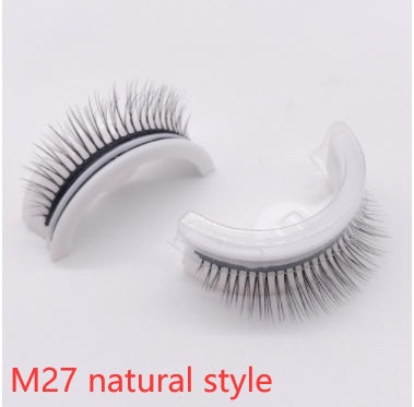 Återanvändbara 3D Mink Lashes naturliga falska ögonfransar Självhäftande falska limmar fria lass Makeup ögonfrans Extens Silk ögonfransar