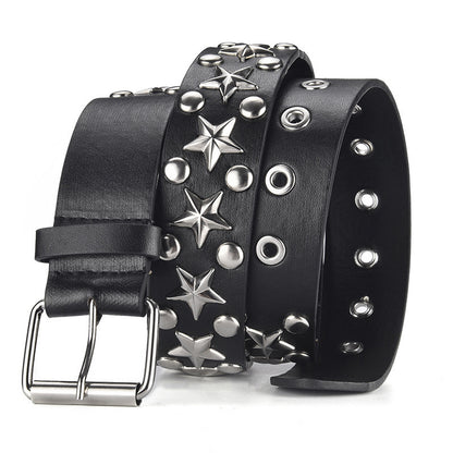 Ceinture de style punk polyvalente avec boucle à aiguille à la mode pour femmes