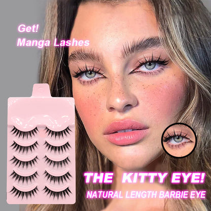 5 paires de cils Manga nouveauté Anime Cosplay naturel vaporeux maquillage coréen faux cils artificiels