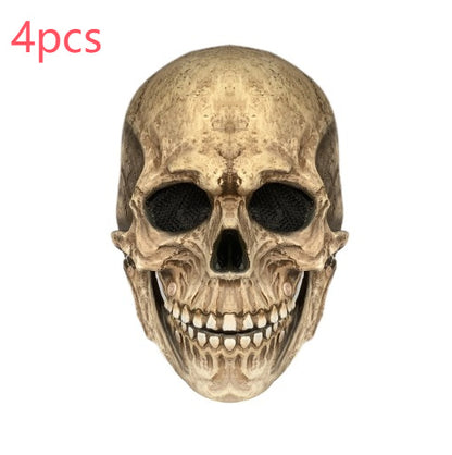 Halloween Movable Mouth Skull Mask Helmet Mouth Movable Skull Full Head Skull Mask