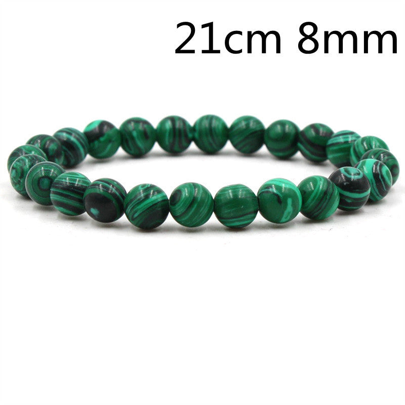 Matte black matte stone malachite couple bracelet bracelet