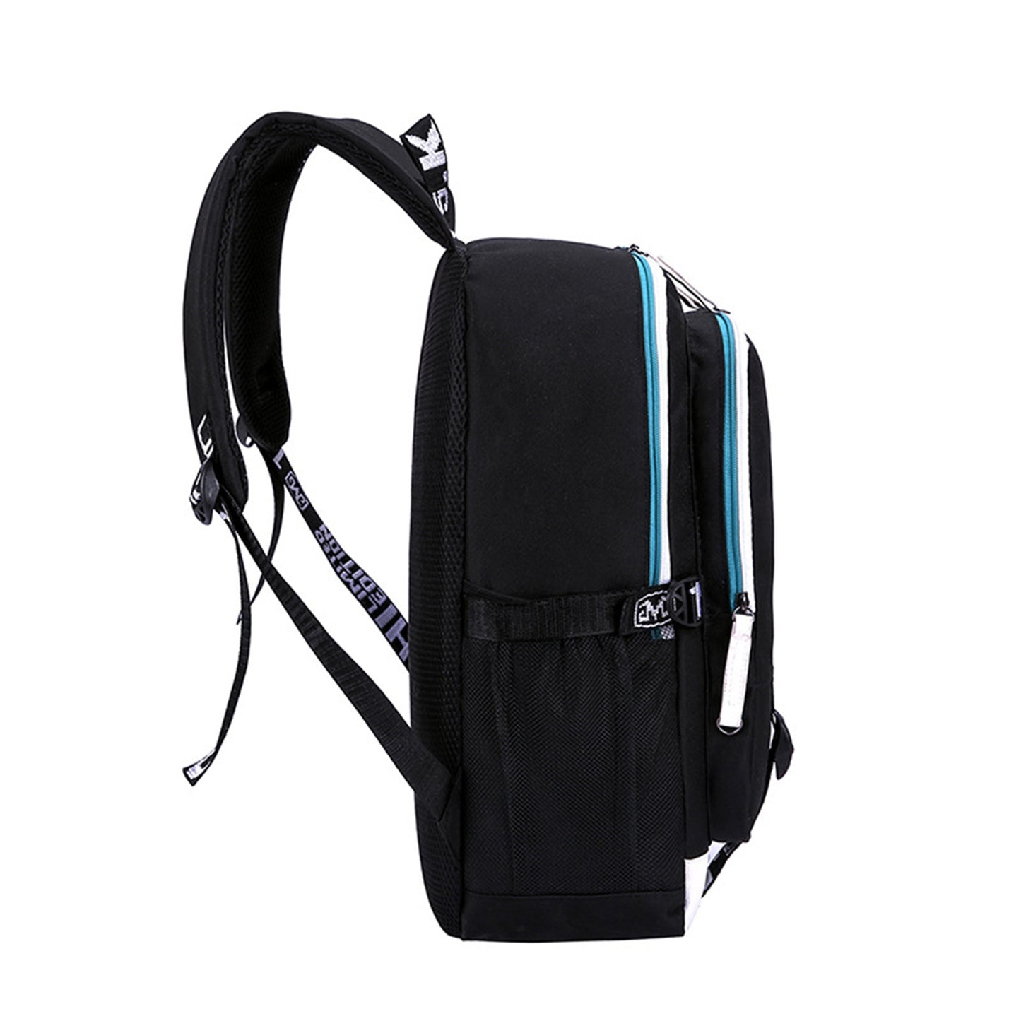 Ride The Bike Down World of Stranger Sac à dos Dream of Exploring Things Sac à dos pour ordinateur portable avec chargement USB Sac de sport pour homme, femme, garçon, fille, garçon, noir