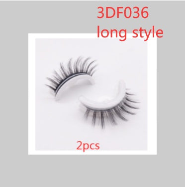 Återanvändbara 3D Mink Lashes naturliga falska ögonfransar Självhäftande falska limmar fria lass Makeup ögonfrans Extens Silk ögonfransar