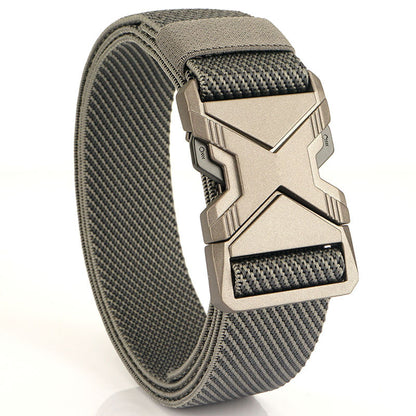 Fashion Commuter Casual Men's Belt Woven Elastic Minimalist Alloy Buckle - Modern Mobility