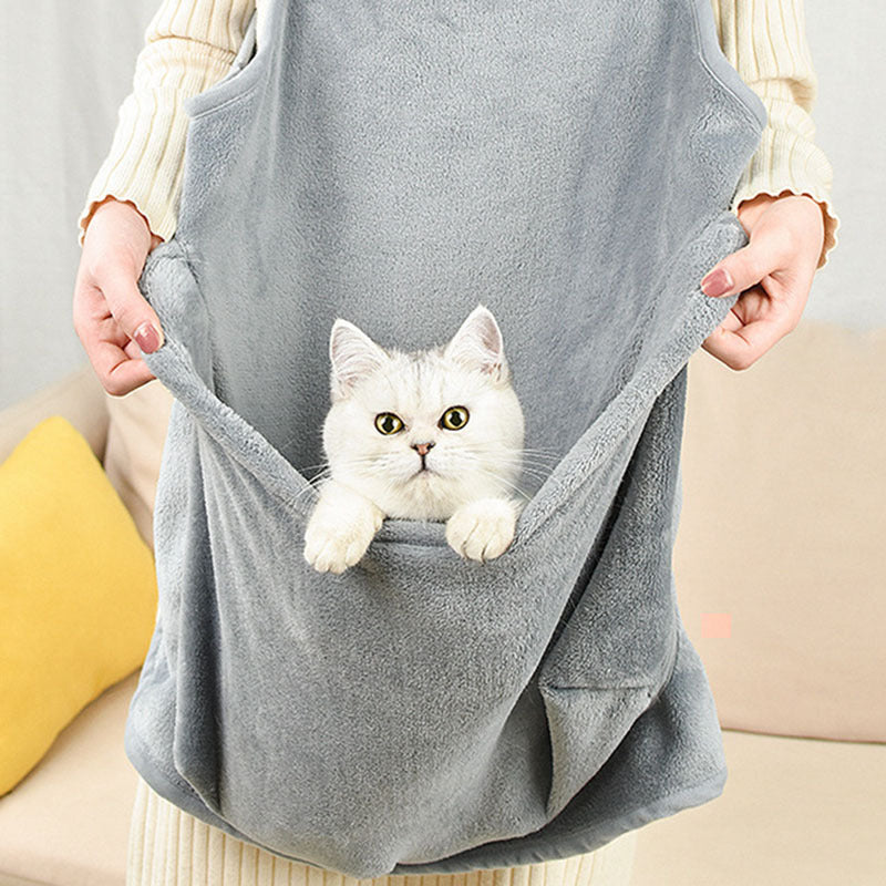 Touch The Cat Kläder Husdjur Förkläde Non-stick Anti-grab Mjuk plysch Camisole Pinafore For Pets