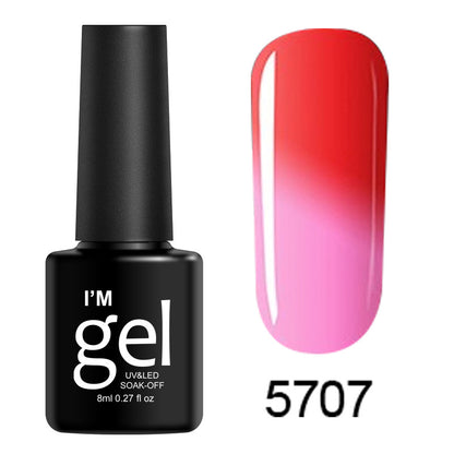 Temperature-change peelable nail polish