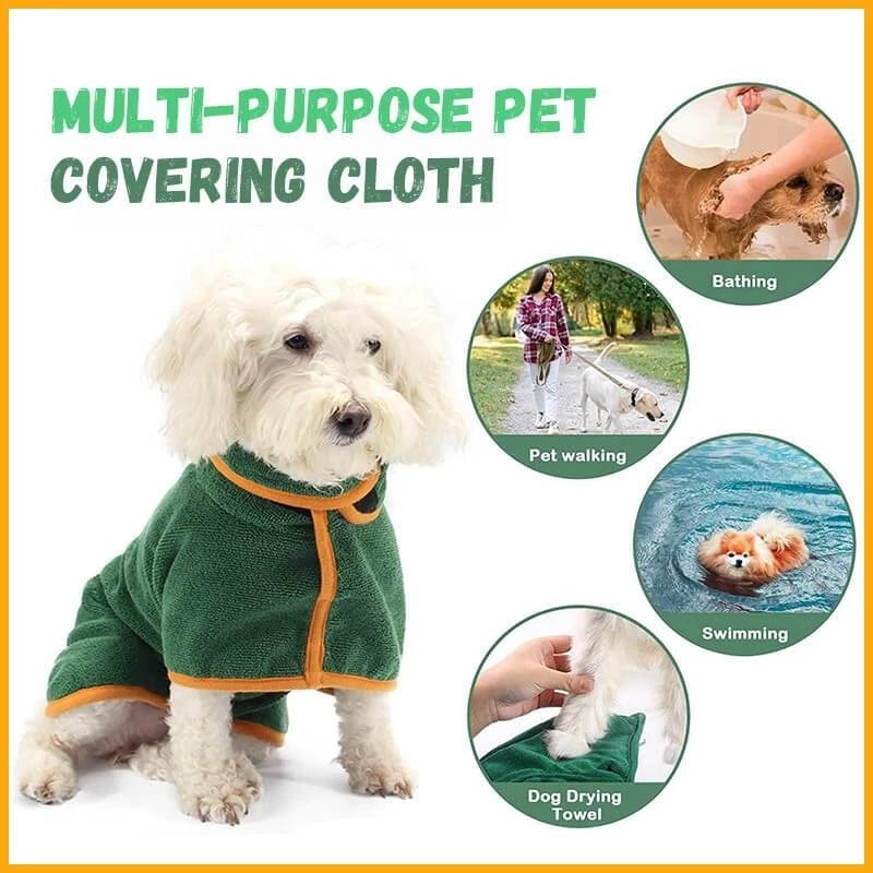 Peignoir pour chien, manteau de séchage pour animaux de compagnie, serviette de plage absorbante en microfibre pour grands, moyens et petits chiens, chats, séchage rapide