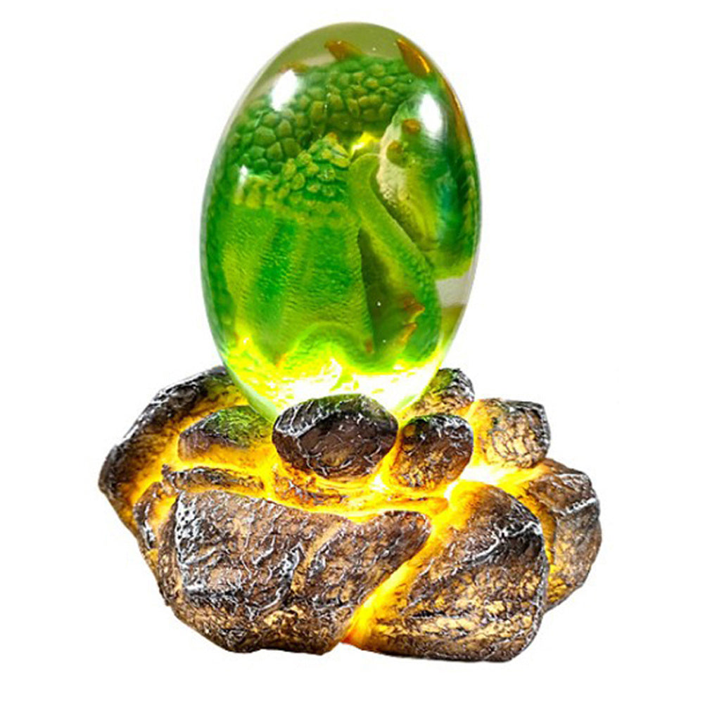 LED Lava Drage ägg Dekor Dinosaur ägg staty Resin Dragon ägg kristall Mineral Gemstone Reiki Hem Inredning